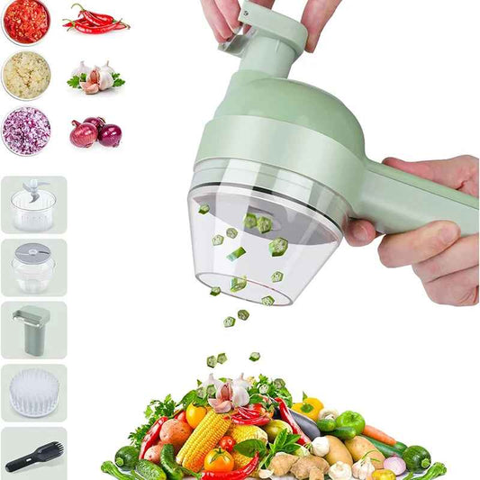 5 in 1 Electric Vegetable Cutter Set Portable,  Machine